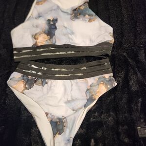 Stylish Marble Print One Piece